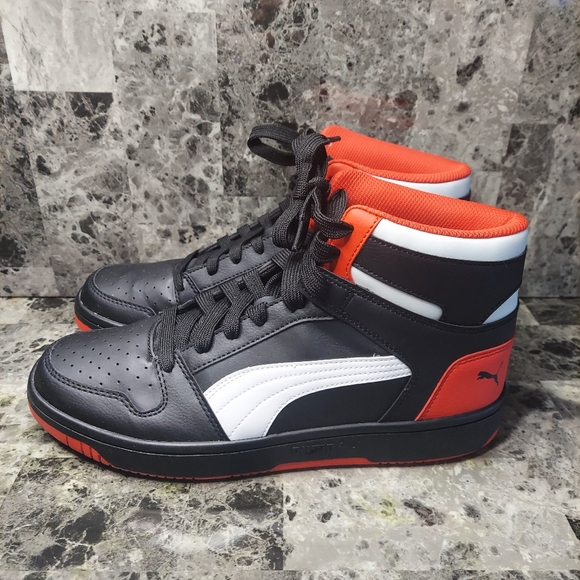 Puma Other - Puma Rebound Layup High Men's Black Red 369573-15 Sz. 10.5.